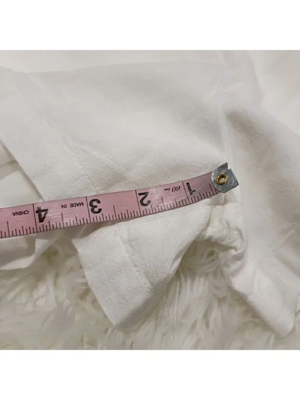 Abercrombie & Fitch White Linen Womens Casual Shorts Size Small - Picture 10 of 11